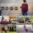 thumbnail image 6 of Gym Bag for Women Sports Duffel Backpack Travel Weekender Bag with Shoes Compartment, Sports Duffle Gym Bag,Purple, 6 of 6