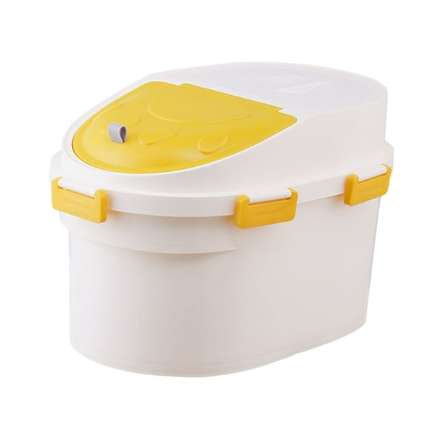 Caja de almacenamiento de alimentos para perros y gatos Sunnimix Basura Amarillo S