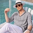 thumbnail image 4 of Playa De Guayabera Cubana Camisas Casual Para Hombre, 4 of 6