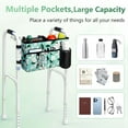 thumbnail image 5 of Rhino Valley Walker Bag, Multi Pockets Folding Walker Basket Tote Bag with Cup Holder, Hand-Free Carry Pouch Storage Bag for Universal Walkers, Large Capacity Organizer for Seniors Elderly, Flower, 5 of 8