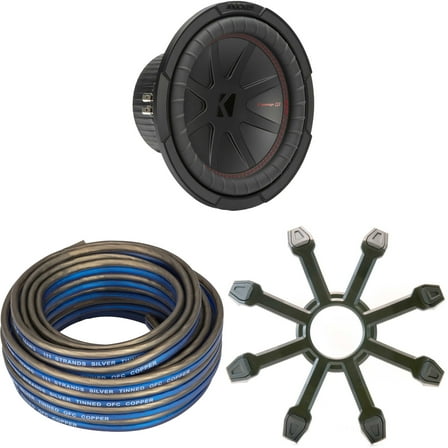 Kicker 48CWR102 CompR 10" Subwoofer, DVC, 2-ohm - Includes Speaker Wire & Grill