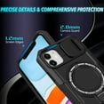 thumbnail image 3 of Allytech Magnetic Case for iPhone 11 with Lens Slide Cover, [Non-Slip] [Military Grade Protection] Slim Shockproof Ring Stand Case Support Wireless Charging, Black, 3 of 10