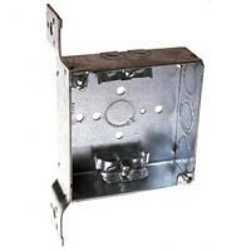 2-Gang Electrical Square Box with NMSC Clamps and Bracket