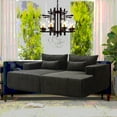 thumbnail image 5 of Modern Plush Fabric 87" Oversized Sectional Lounge Chaise with Reclining Sofa Bed for Indoor Spaces, 5 of 18