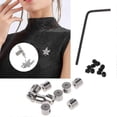 thumbnail image 3 of 10 Pcs Pin Keepers Pin Safe Locks Pin Backs Clasp Locking Pin with Wrench Tools, 3 of 5