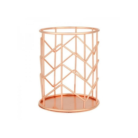 Walmart Rose Gold Basket Topumt Rose Gold Plated Metal Basket Copper Wire Mesh Storage Bins Room Office Decor Cosmetic Stationery Pen Holder ()