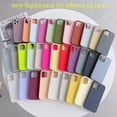thumbnail image 2 of Funda de silicona líquida sólida Original de lujo para iPhone 13 12 11 Pro Max para iPhone 14 11 Xr Xs MAX funda trasera suave Tpu Fundas Tan Jianjun unisex, 2 of 2
