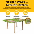 thumbnail image 4 of Green Happy Easter Table Cloths for 4 Foot Rectangle Tables, Spring Easter Eggs Floral Plaid Patio Waterproof Elastic Fitted Tablecloths, Washable Rectangular Table Cover for Camping, 4 of 8