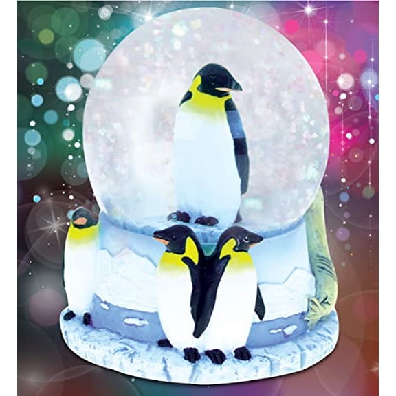 Penguin Snow Globe   Sparkly Water Globe Figurine With Sparkling Glitter, Collectible  Ornament For Home Decor,  For Birthdays,  Christmas, Valentine'S Day   65Mm And