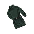 thumbnail image 2 of Nituyy Robe Tricotée pour Enfants, Jupe à Col Haut avec Ceinture, 2 of 6