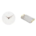 thumbnail image 1 of Reloj de pared decorativo moderno minimalista para baño o dormitorio. Bandeja de servir y almacenamiento rectangular de tablero de fibra de densidad m, 1 of 8