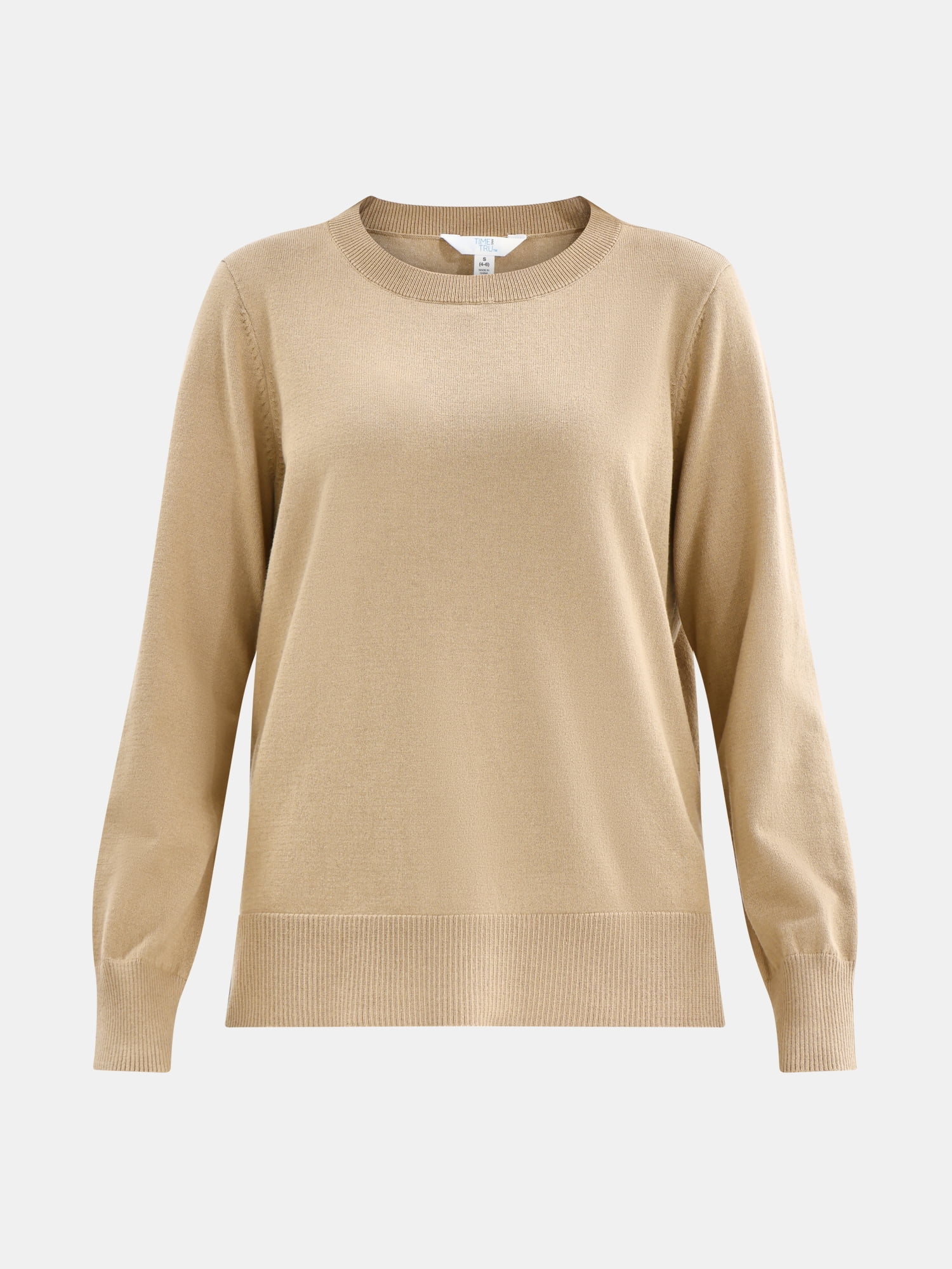 Time and Tru Women’s Fine Gauge Pullover Sweater, Lightweight, Sizes XS-XXXL
