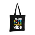 thumbnail image 2 of Awkward Styles I Teach Awesome Kids Tote Bag Autism Teacher Shopper Bag Gifts for Autism Teacher Special Education Support Awesome Teacher Reusable Canvas Bag Autism Awareness Gifts for Teacher, 2 of 5