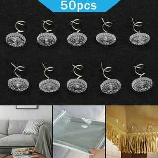 Upholstery Tacks Twist Pins for slipcovers，Headliner Pins - Bed Skirt Pins  Or Holders - Pins to Hold Bedskirt in Place for Furniture Pins (24PCS Rice