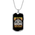thumbnail image 1 of Dogs Do Speak Necklace Stainless Steel or 18k Gold Dog Tag 24" Chain, 1 of 8