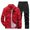 Red, variant on Men's Plus Size Sports Outdoor Casual Tracksuit Set Spring Autumn Activewear Jacket Pants Set Clothes