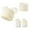 White, variant on 1-3 Years Kids Winter Hat Warm Knit Thick Cap with Scarf Mittens Set for Girls Boys