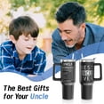 thumbnail image 2 of Best Uncle Ever Gifts 40oz Tumbler with Handle and Lid Straw, Uncle Stainless Steel Insulated Cup Water Bottle Mug (1 PC), 2 of 6