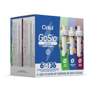 Cirkul GoSip Flavor Cartridge Variety Pack, 6-Pack (2 Berry Blue Punch, 2 Kiwi Berry, 2 Black Cherry)