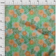 thumbnail image 3 of oneOone Cotton Flex Teal Green Fabric Tropical Leaf Sewing Craft Projects Fabric Prints By Yard 40 Inch Wide, 3 of 4