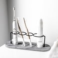 thumbnail image 6 of Toothbrush Holders for Bathroom, Metal Toothbrush Organizer with Diatomite Base A, 6 of 8