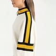 thumbnail image 4 of Women's Gameday Couture White Pitt Panthers Oversized Vivid Turtleneck Sweatshirt, 4 of 5