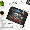 thumbnail image 6 of WOBOGO Blue Hair Skull Guitar Pattern Expanding File Folder Letter Size Accordion Filing Organizer 13 Pocket Separate Organ Pocket, 6 of 7