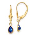 thumbnail image 1 of 14K Yellow Gold 6x4mm September/Sapphire Earrings, 1 of 2