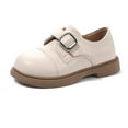 thumbnail image 6 of Dakaela Toddler Boys Girls Dress Shoes Little Kids School Uniform Formal Casual Oxfords Round Toe Slip on Wedding Party Loafers Flats Beige 6.5, 6 of 8