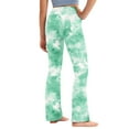 thumbnail image 5 of Odeerbi 2-13 Years Kids Girls Wide Leg Yoga Pants Tie-Dye Workout Dance Athletic Sports Pants Cute Elasticity High Waist Straight Leg Pants, 5 of 9