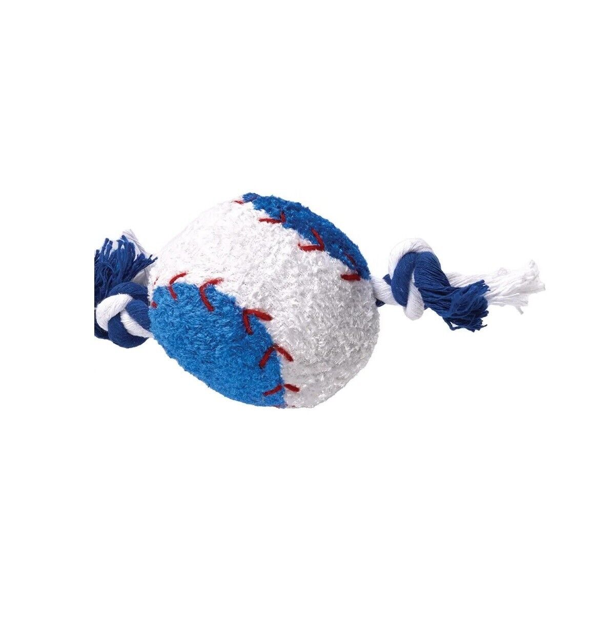 Plush and Rope 8" Dog Toy Sports Ball Squeaker Choose Your Favorite or Set of 4 (Full Set - All 4 Toys)