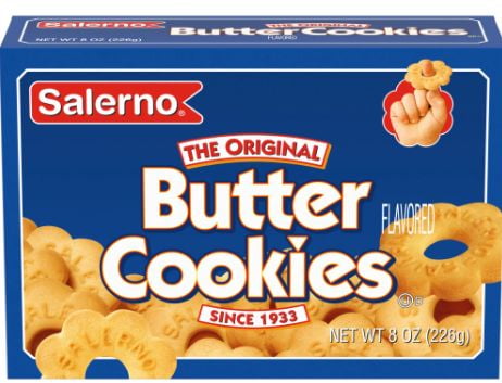 Salerno Cookies, The Original Butter Cookies, 8 Ounce (Pack of 4)