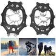 thumbnail image 3 of Un par de 19 dientes Crampones de hielo para escalada al aire libre Soldadura de acero inoxidable Zapato antideslizante Empuñaduras para nieve Tacos con puntas (XL 19 dientes) YUNYI BRAND Deportes, 3 of 8