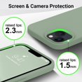 thumbnail image 4 of Compatible with iPhone 14 Case, Full Body Food-Grade Silicone Wear-Resistant, Anti-Drop Protection with Soft Anti-Scratch Microfiber Lining Phone Case for iPhone 14, 6.1 inch,Calke Green, 4 of 14
