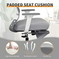 thumbnail image 4 of Foldable Ergonomic Office Chair, High Back Desk Chair with Footrest, Mesh Back Computer Chair with Fixed Headrest, 2D Armrest, Adjustable Lumbar Support, Soft Sponge Seat, Swivel Task Chair, Green, 4 of 14