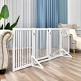 thumbnail image 3 of WELLAND Triangle Support Feet Set of 2 for 360 Degree Configurable Gate Collection, Solid Pine Wood, Easy to Install, 2 Pairs of Safety Fence Feet for Freestanding Pet Gates, White, 3 of 9