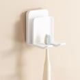 thumbnail image 1 of 1 Piece Seamless Wall Mounted Non Porous Chopper Brush Rack Storage Rack Bathroom Braces Electrical Storage Rack Mouthwash Cup Rack, 1 of 6