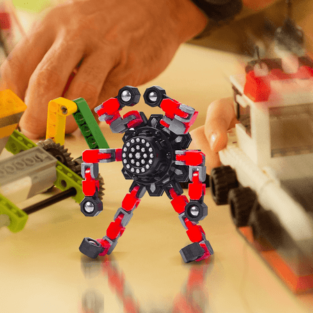 Lina 3PCS Transformable Chain Robot Toy DIY Deformation Robot Deformed Mechanical Spiral Twister Fingertip Decompression Fingertip Toy for Kids and Adults