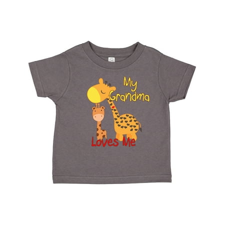 

Inktastic My Grandma Loves Me Giraffe Gift Toddler Boy or Toddler Girl T-Shirt