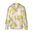 thumbnail image 3 of Balery Lemon Leaves Men's Women's UPF 50+ Sun Protection Lightweight Hoodie Performance Long Sleeve Shirt for Fishing Running-, 3 of 9