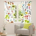 thumbnail image 5 of Kawaii Frog Curtains for Living Room 2 Panels 42"Wx84"L,Mushroom Floral Curtains & Drapes Cartoon Animal Blackout Curtains,Watercolor Flowers Leaves Curtains Cute Room Decor, 5 of 6