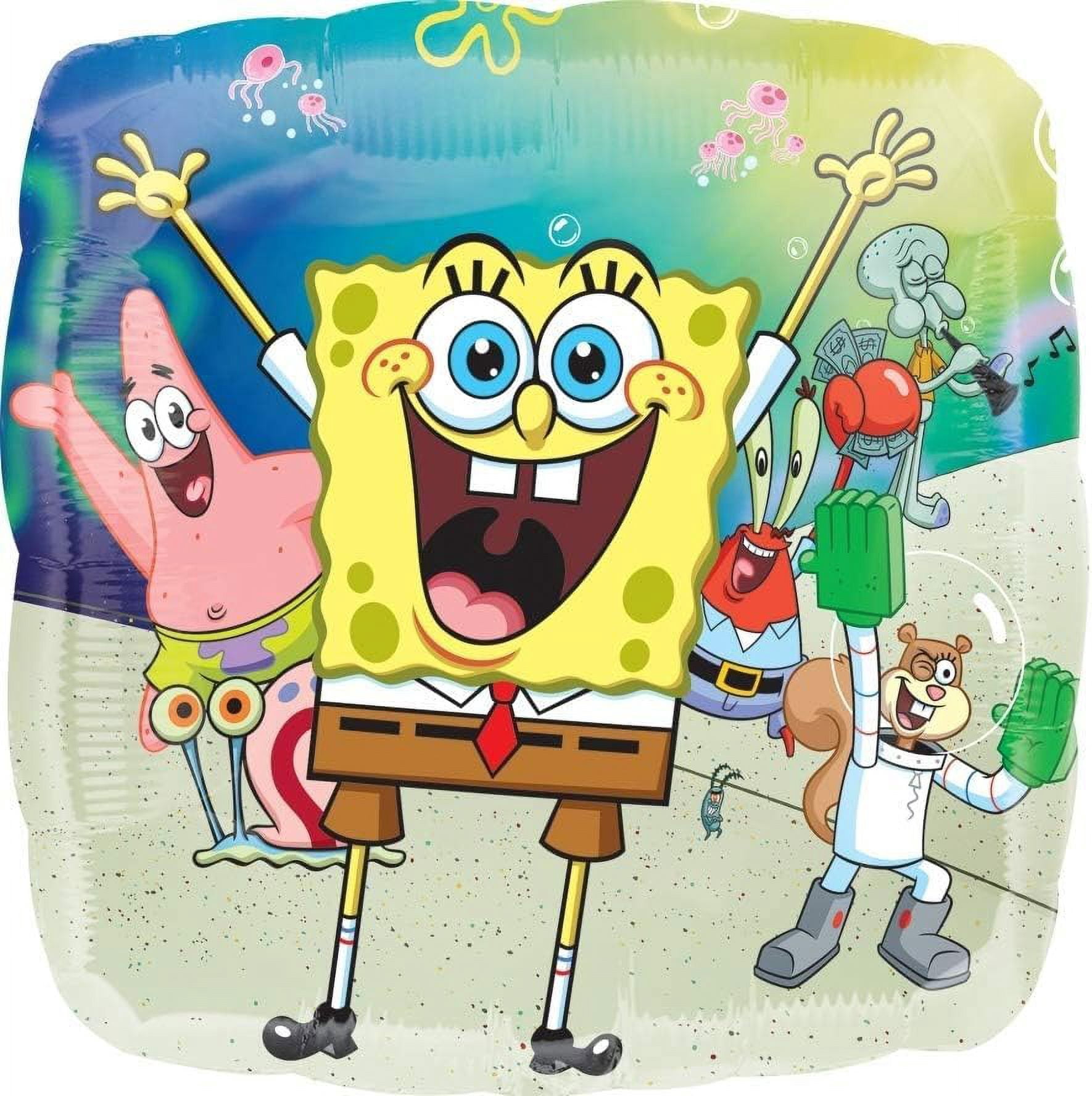 Spongebobs 3rd Birthday Party Supplies 8pc Foil Balloons Bouquet Decorations