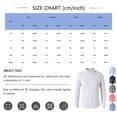 thumbnail image 3 of Mens Button Down Collar Dress Shirt Vertical Stripe Long Sleeve Shirt Slim Fit Business Casual Shirt for Office Daily Wear Black M, 3 of 4