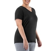 Athletic Works Womens Plus Active Core Short Sleeve V-Neck Tee 2-Pack