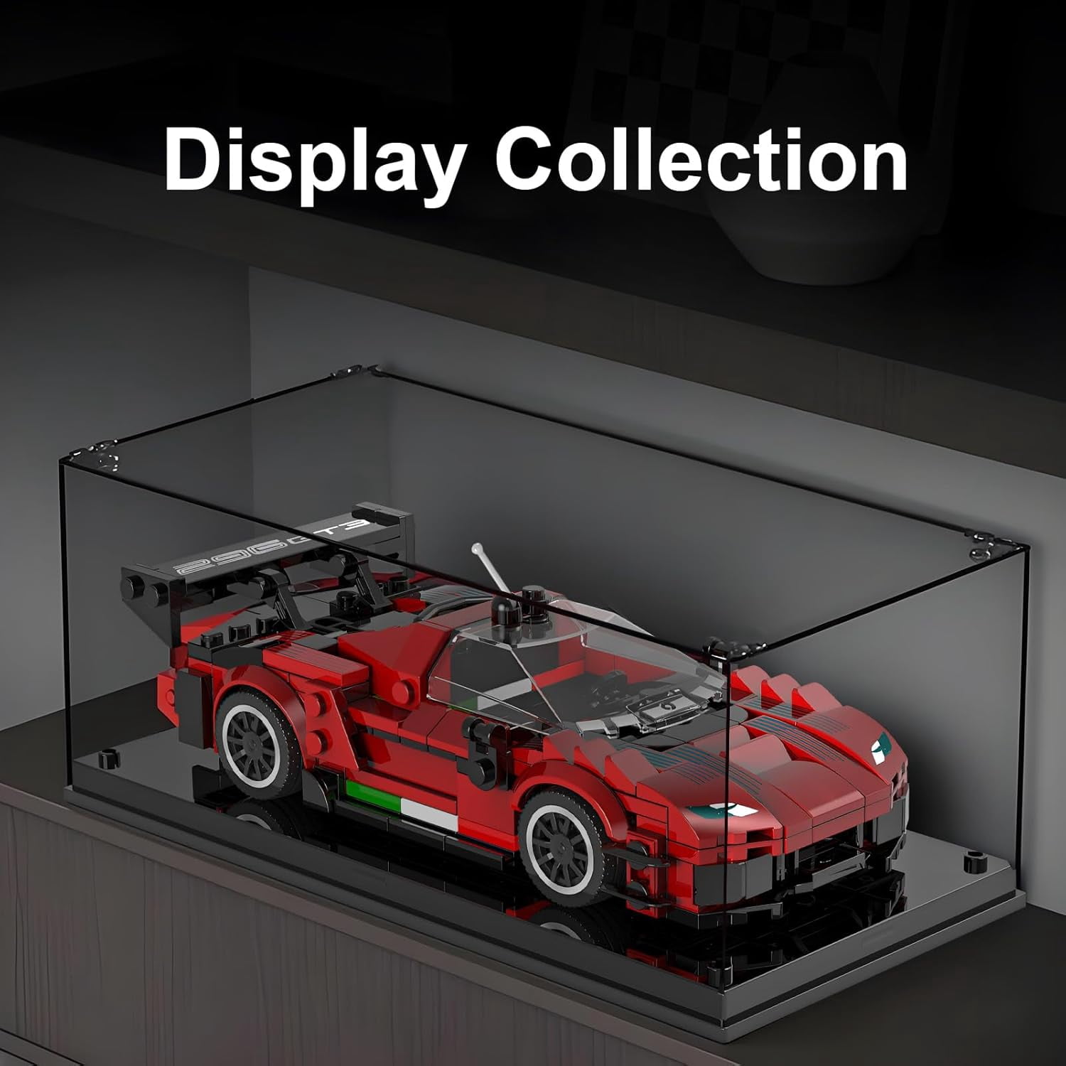 Speed Champion P80C Racing Car Building Kit with Acrylic Display Case, 27069 Collectible Model Car Kits, Building Blocks Kit Racing Toy Cars for Adult (457 PCS)