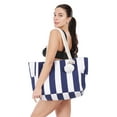 thumbnail image 4 of Extra Large Beach Bags Totes Women Waterproof Sandproof Big Tote Bag Zipper Inner Pockets Rope Handle Canvas with Zip Closure Swim Pool Gym Picnic Travel Weekend Accessorie Blue Anchor Handbag Gifts, 4 of 7