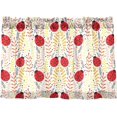 thumbnail image 2 of Ladybug Kitchen Curtains Cafe Curtains Washable Short Curtains for Small Window Bathroom Farmhouse Kitchen Basement Half Window Curtain, 27 x 24 inch Length, 2 Panels, 2 of 6