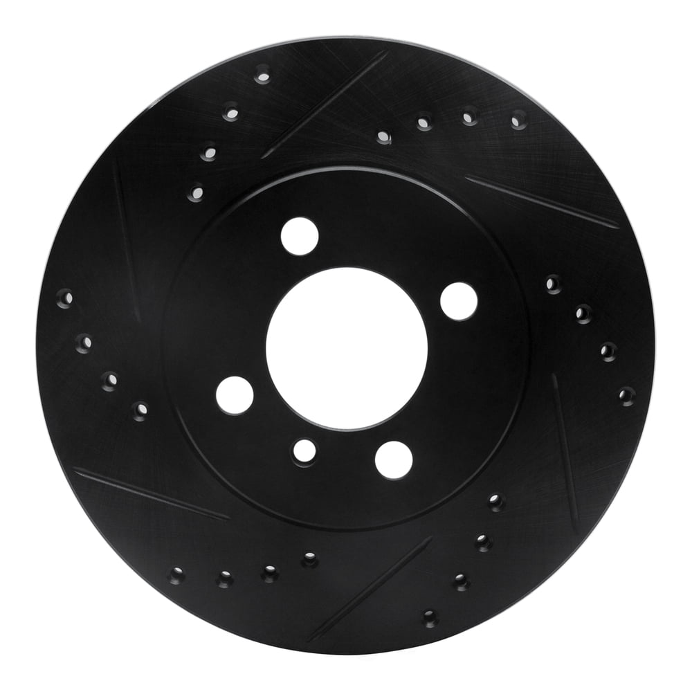 Dynamic Friction Company 633-31017L DFC Brake Rotor - Drilled And Slotted - Black