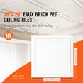 thumbnail image 2 of KFFKFF Drop-In Ceiling Panels, 16 Units, 20x20 Inches, High-Quality Styrene Sheets, Simple Setup & Trimming, Adhesive Ceiling Panels, Ideal for Enhancing Home or Office Ceilings, 2 of 9