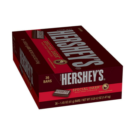 Hershey's Special Dark Mildly Sweet Chocolate Bar, 1.45 Oz., 36